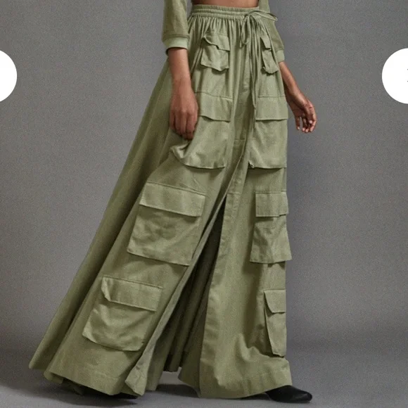 Black Maxi Skirt with Pockets XL - Picture 2 of 7